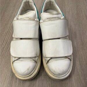Alexander McQueen White Velcro Sneakers